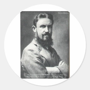 George B Shaw Quarrel/Breeding Wisdom Quote Gifts Classic Round Sticker