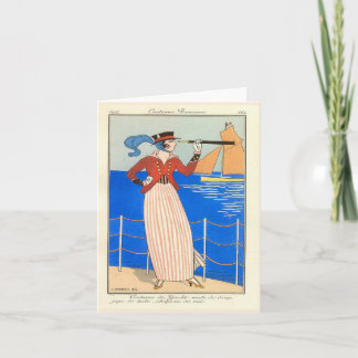 George Barbier  Art Deco   Blank Note Card