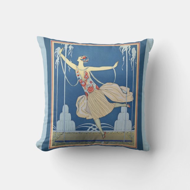 George Barbier Art Deco Cushion (Front)