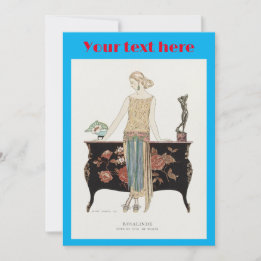 George Barbier Art Deco fashion Invitation