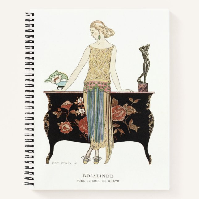 George Barbier Art Deco fashion Notebook (Front)