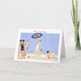 George Barbier Art Deco fashion Thank You Card