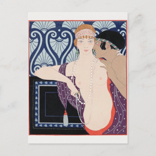 George Barbier, Art Deco Postcard (Front)