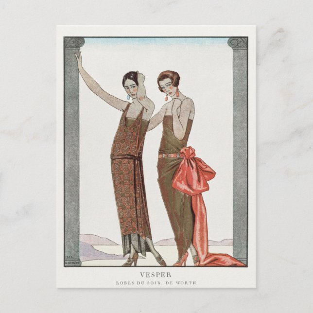 George Barbier, Art Deco Postcard (Front)