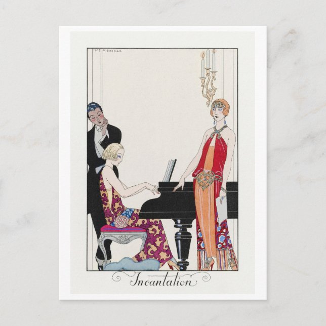 George Barbier, Art Deco Postcard (Front)