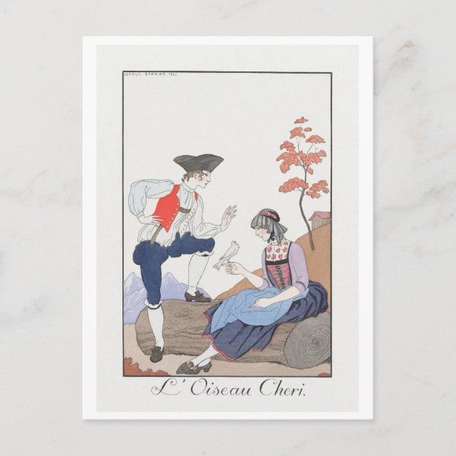 George Barbier, Art Deco Postcard (Front)