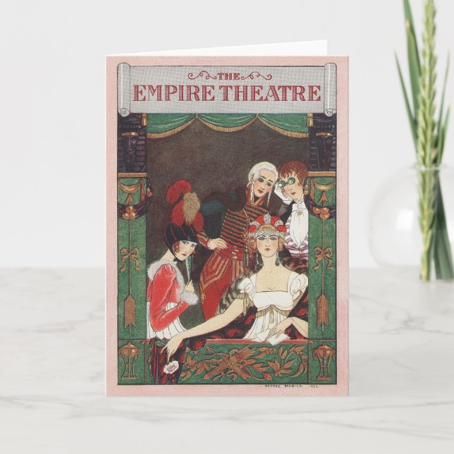 George Barbier, Art Deco Thank You Card (Front)