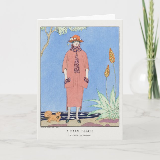 George Barbier, Art Deco Thank You Card (Front)