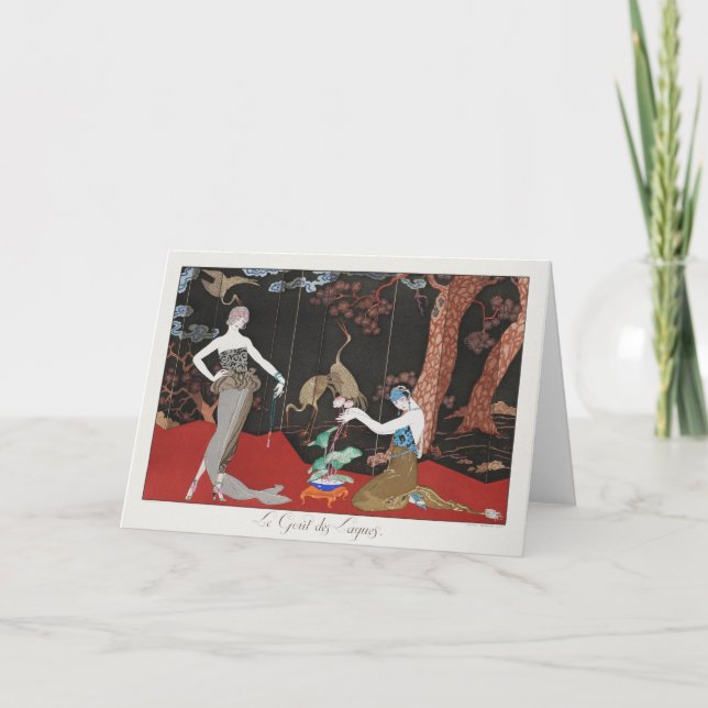 George Barbier, Art Deco Thank You Card (Front)