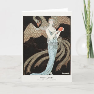 George Barbier, Art Deco Thank You Card