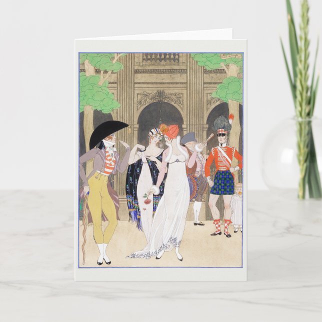 George Barbier, Art Deco Thank You Card (Front)