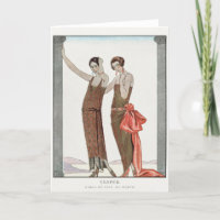 George Barbier, Art Deco Thank You Card