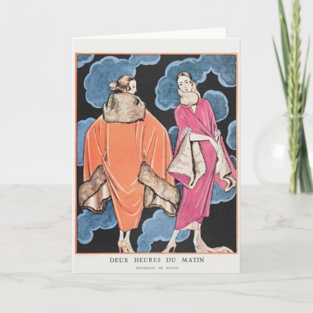 George Barbier, Art Deco Thank You Card (Front)