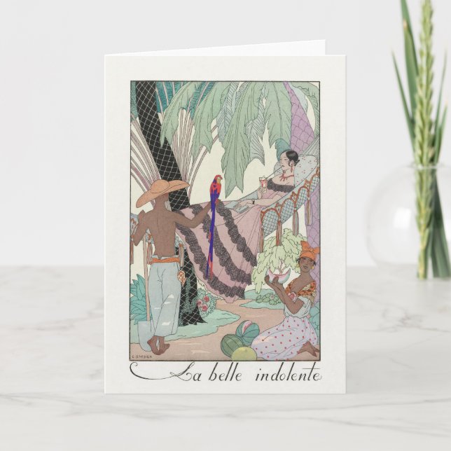 George Barbier, Art Deco Thank You Card (Front)