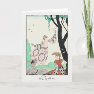 George Barbier, Art Deco Thank You Card