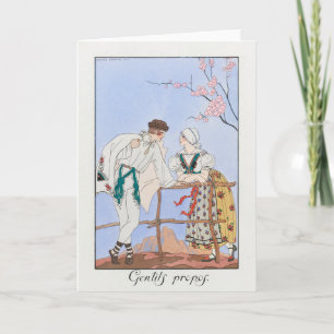 George Barbier, Art Deco Thank You Card