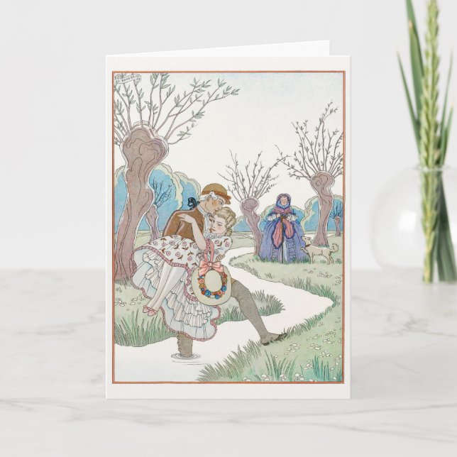 George Barbier, Art Deco Thank You Card (Front)