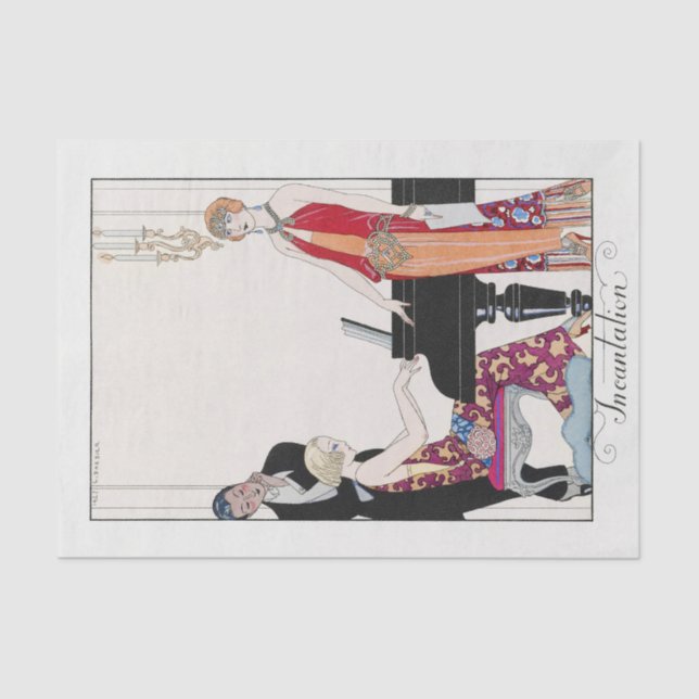 George Barbier, Art Deco Tissue Paper (Front)