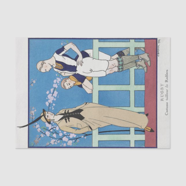 George Barbier, Art Deco Tissue Paper (Front)