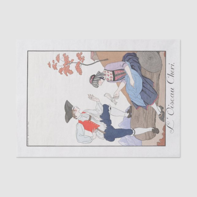 George Barbier, Art Deco Tissue Paper (Front)