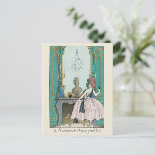 George Barbier French Fashion Illustration  Postcard (Standing Front)