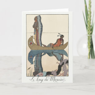 George Barbier, Native American Thank You Card