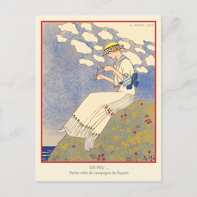 George Barbier Vintage Art Deco Fashion Postcard (Front)