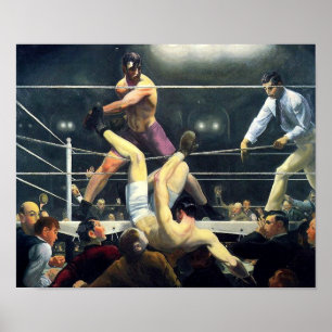 George Bellows Dempsey and Firpo Art of Boxing Poster