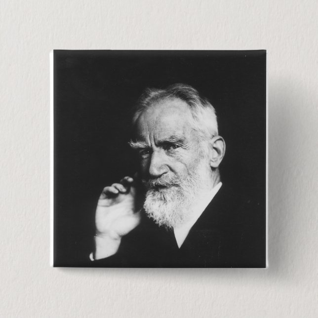 George Bernard Shaw 15 Cm Square Badge (Front)