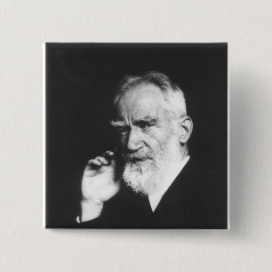 George Bernard Shaw 15 Cm Square Badge
