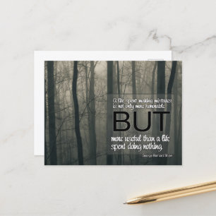 George Bernard Shaw Inspirational Quote "Mistakes" Postcard