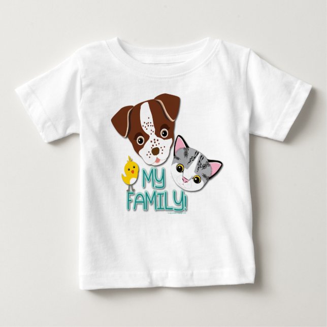 George, Bethie and Cutie Canary: My Family! Baby T-Shirt (Front)