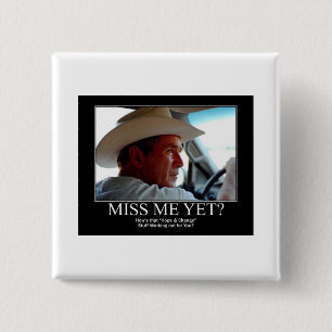 George Bush 15 Cm Square Badge