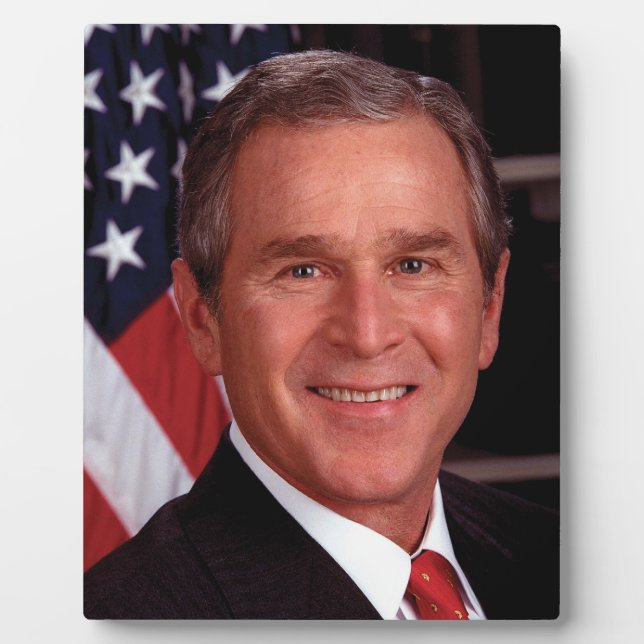 George Bush 43rd US American President Photo Plaque (Front)