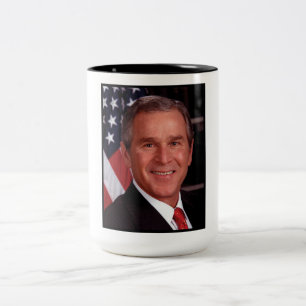 George Bush 43rd US American President Photo Two-Tone Coffee Mug