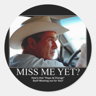 George Bush Classic Round Sticker