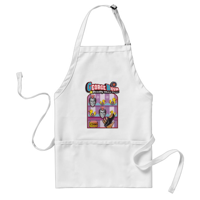 George Bush - Reporter Shoe Throw Attack! Standard Apron (Front)