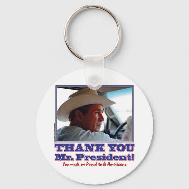 George Bush/Thank you! Key Ring (Front)