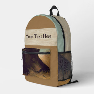 George Catlin - Grizzly Bear and Mouse Printed Backpack
