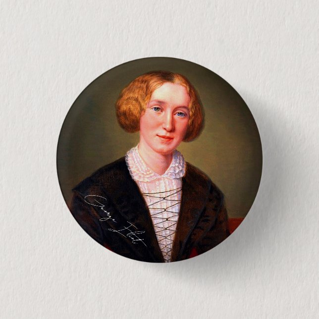George Eliot 3 Cm Round Badge (Front)