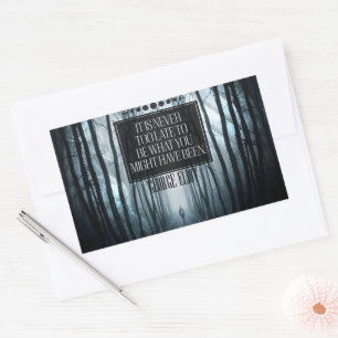 George Eliot Inspirational Quote "Never too late" Rectangular Sticker