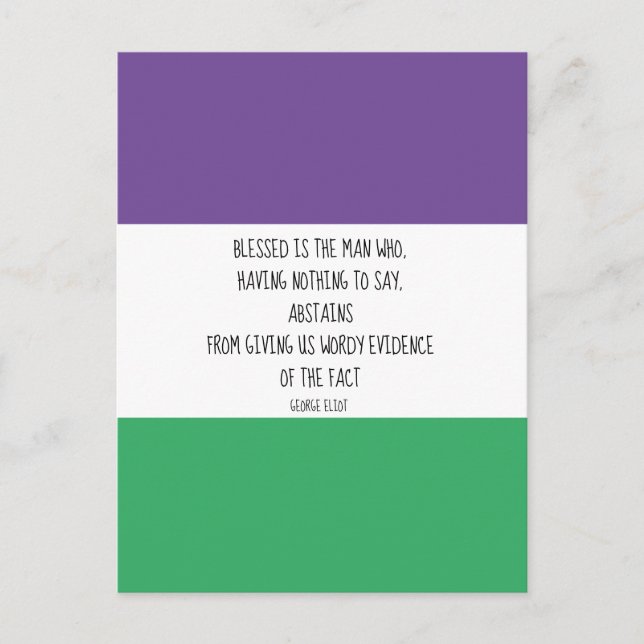 George Eliot Quote Postcard (Front)