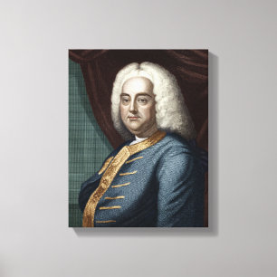 George Frederic Handel, engraved by Thomson Canvas Print
