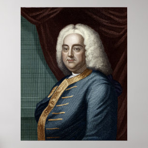 George Frederic Handel, engraved by Thomson Poster