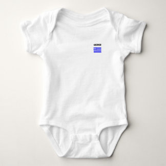 George Greek Name with Greek Flag Design Baby Bodysuit