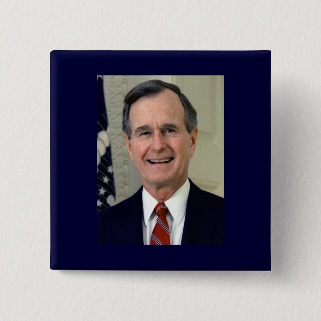 George H. W. Bush 41 15 Cm Square Badge (Front)