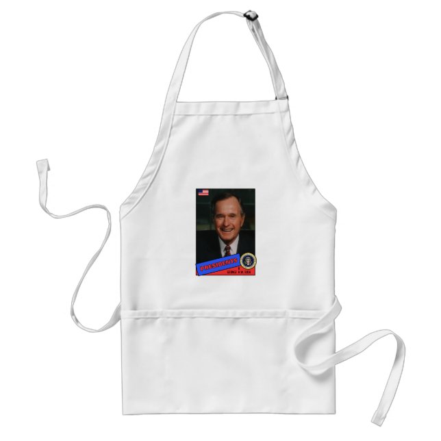 George H.W. Bush Baseball Card Standard Apron (Front)
