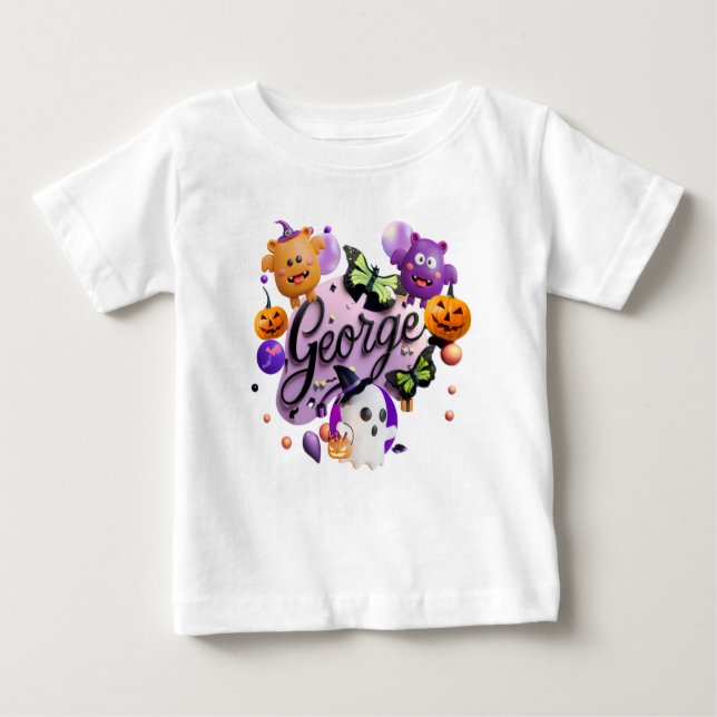 "George" Halloween cute baby T-shirt (Front)