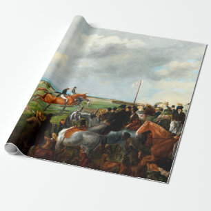 George Hamilton The First Steeplechase in South Wrapping Paper