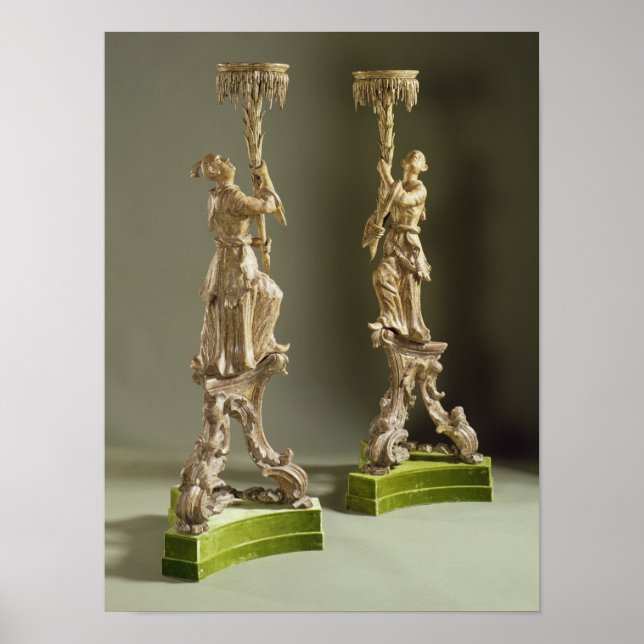 George II chinoiserie torcheres, c.1750 Poster (Front)